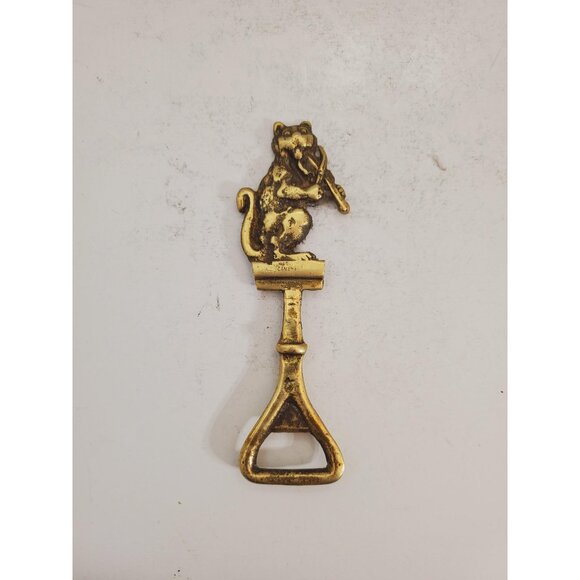vintage brass Bottle Opener, Solid Brass, Kitchen Decor, Unique, Perfect Gift, - Picture 1 of 10